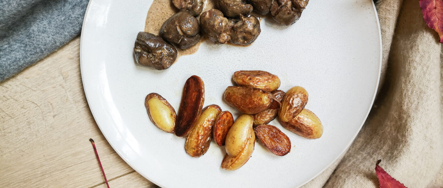 Rognons de veau crème et moutarde