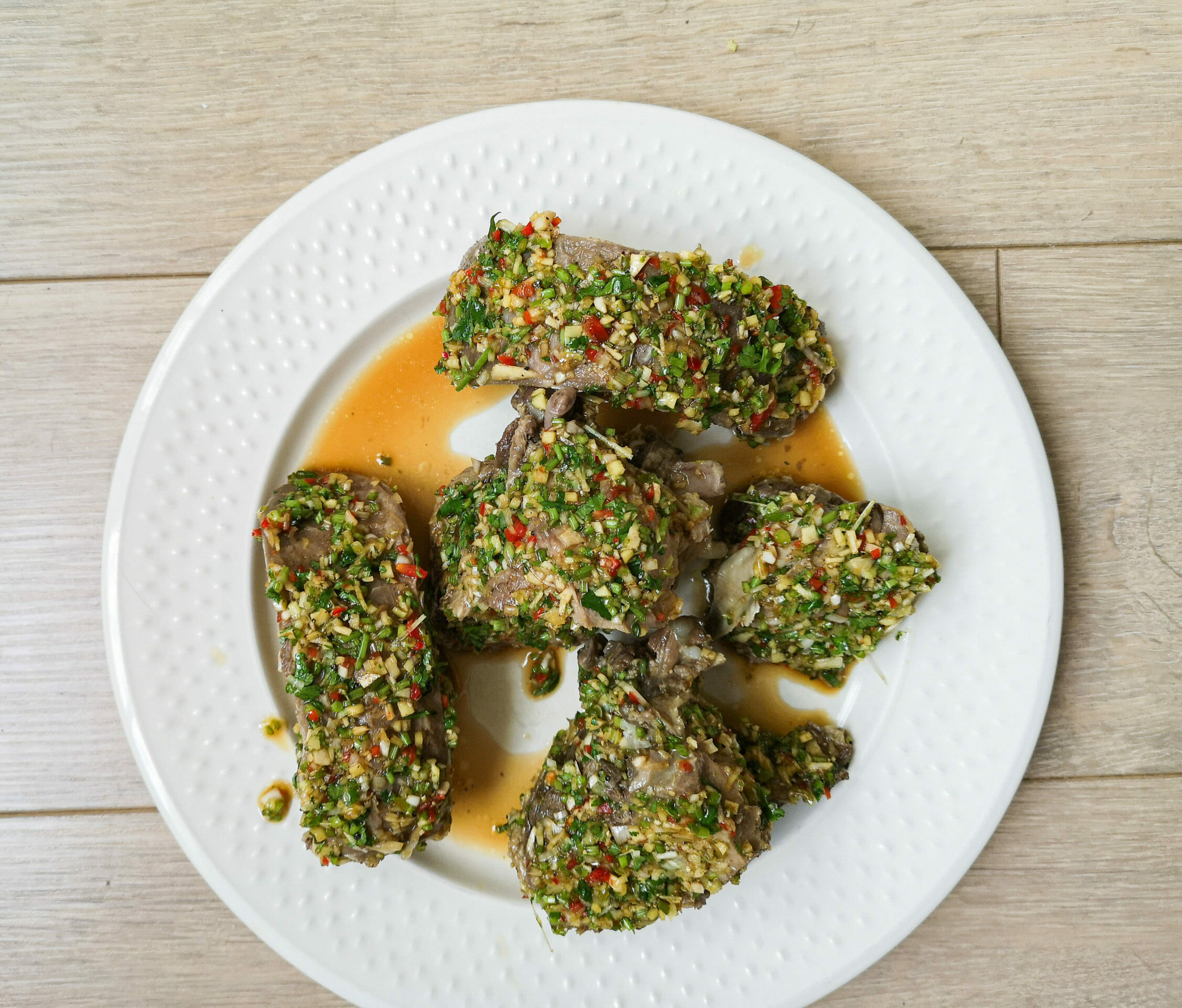 langue de bœuf, comme un porc laqué